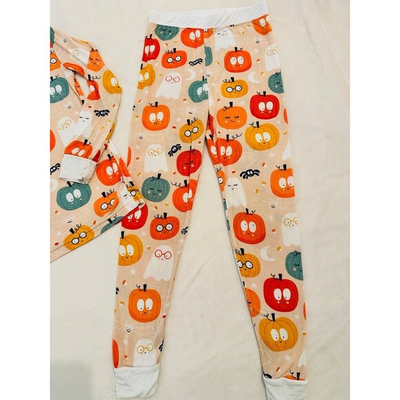 Little Sleepies OG Pumpkin Party Bamboo Pajama Set Size 4t - Picture 2 of 7